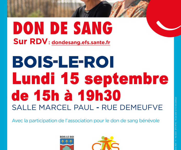 Affiche Don du sang - 15 sept 25
