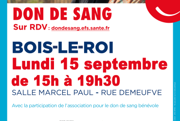 Affiche Don du sang - 15 sept 25