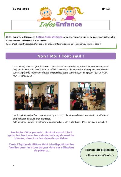 Lettre d'information Enfance n°13