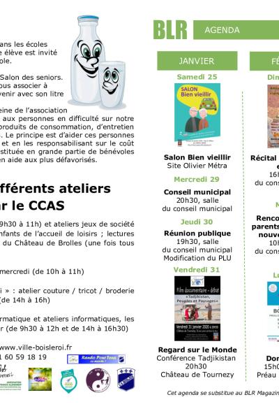 BLR Agenda janvier février mars 2020