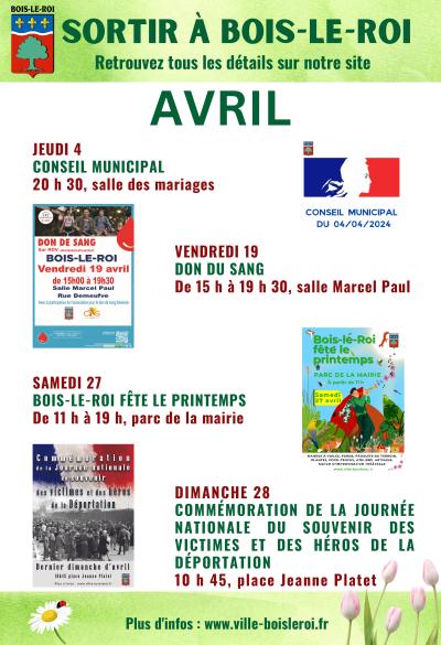 Sortir à Bois-le-Roi - Avril 2024