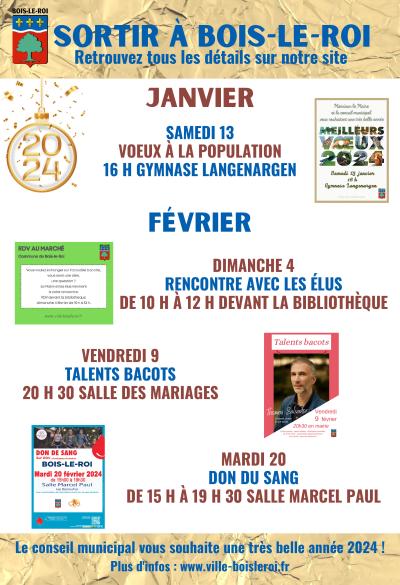 Sortir à Bois-le-Roi - Janvier Février 2024