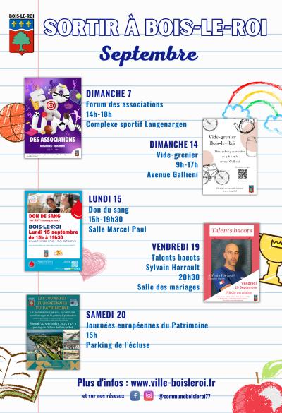 Sortir à Bois-le-Roi - Septembre 2025